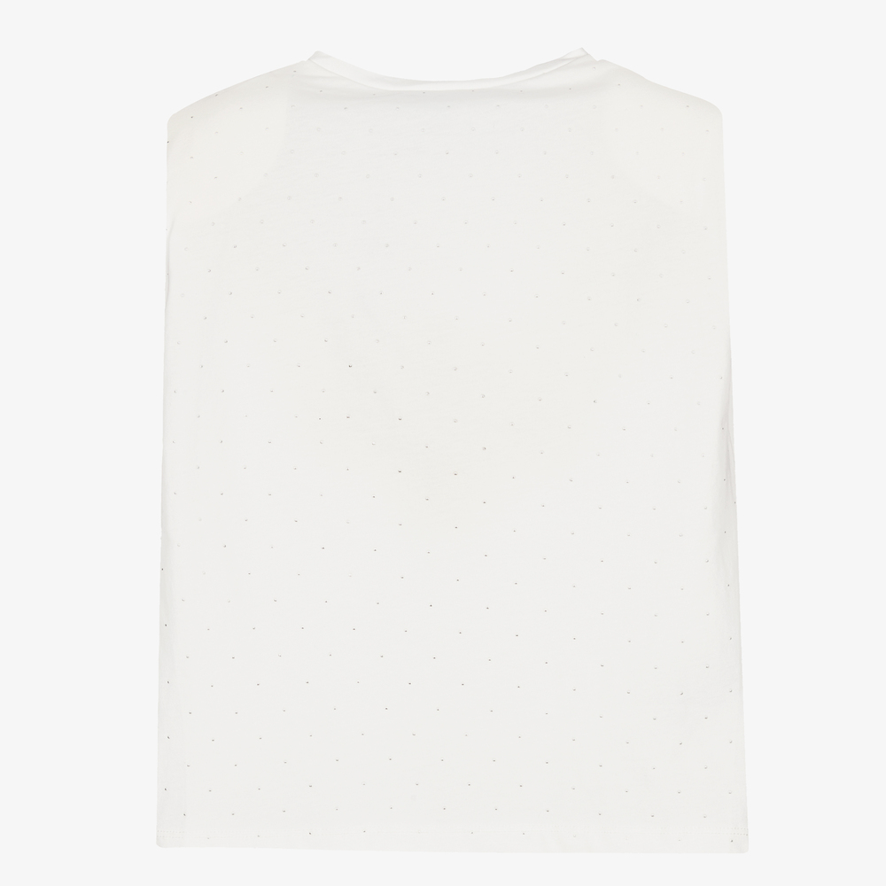 مايورال-تيشيرت قطن جيرسي لون عاجي للبنات | Childrensalon Outlet