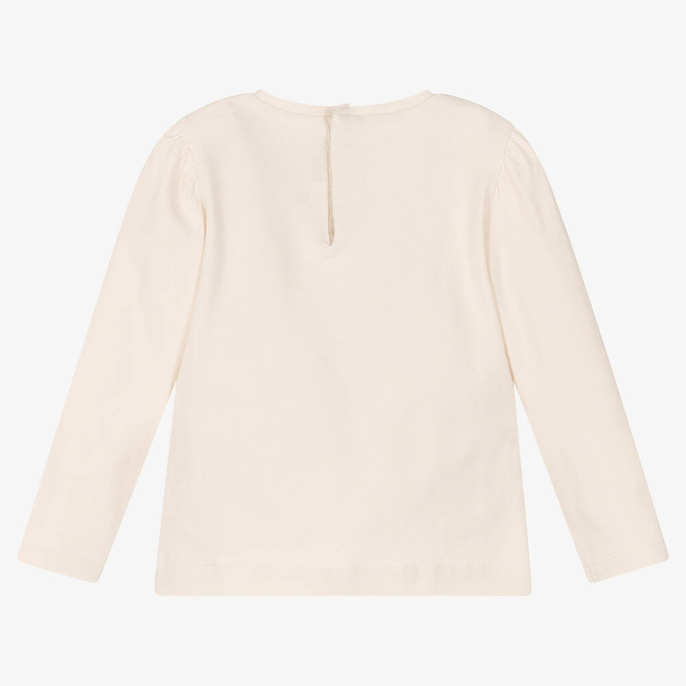 Mayoral-Girls Ivory Cotton Top | Childrensalon Outlet