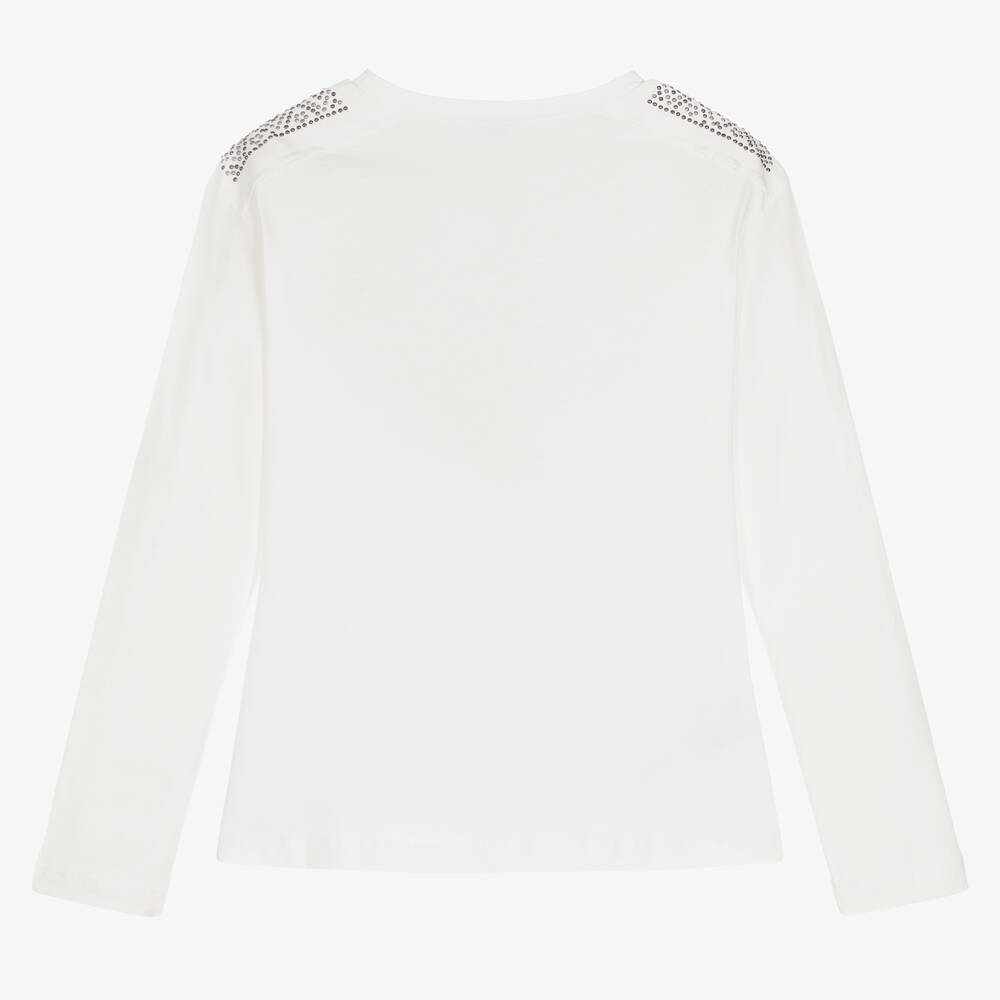 Mayoral-Кремовый хлопковый топ для девочек | Childrensalon Outlet