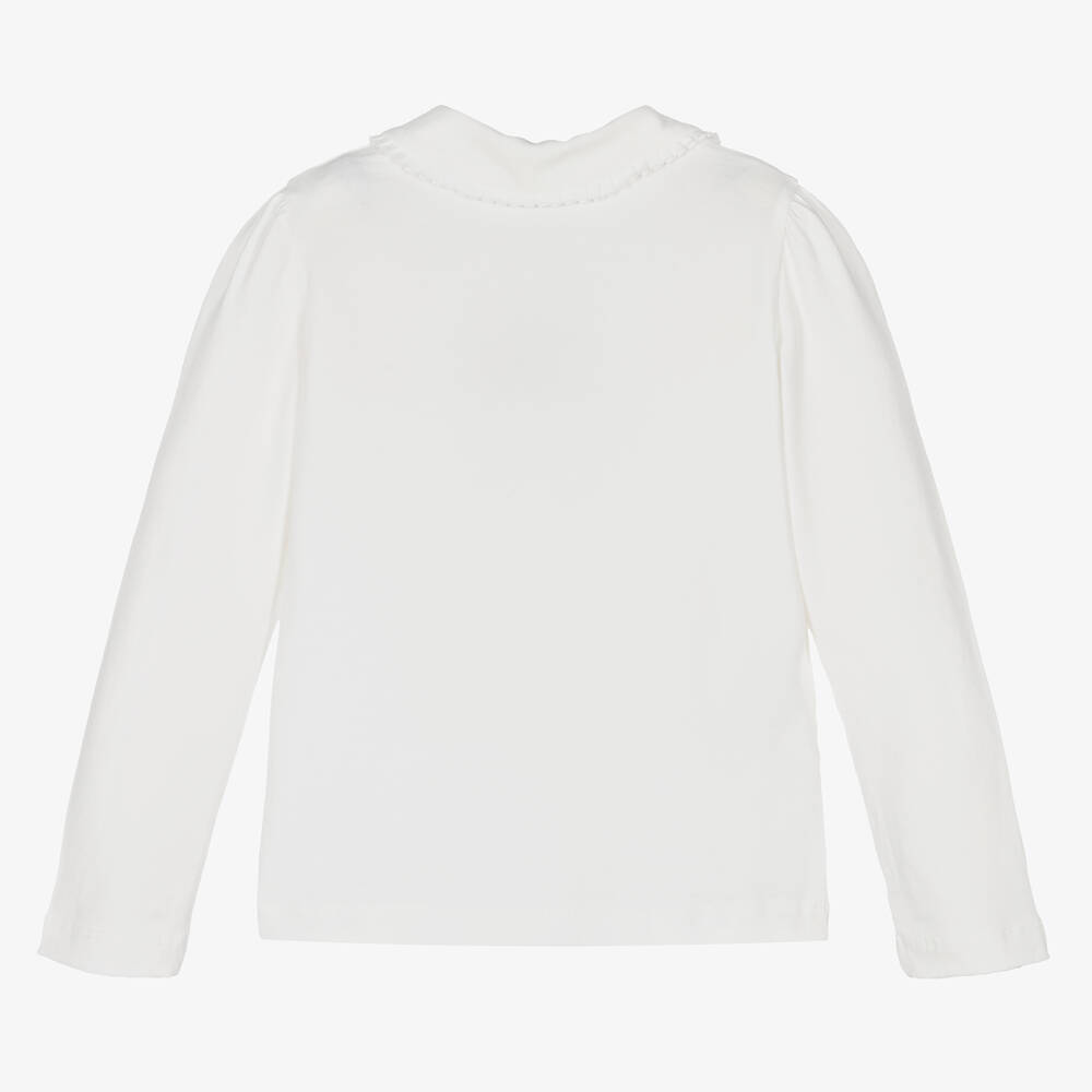 Mayoral-Кремовый хлопковый топ для девочек | Childrensalon Outlet