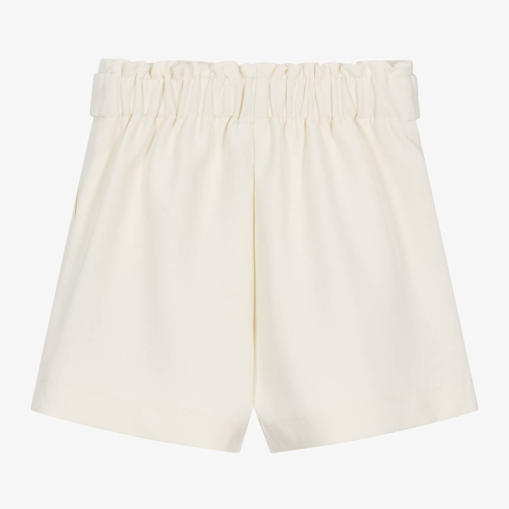 Mayoral-Girls Ivory Crêpe Shorts | Childrensalon Outlet