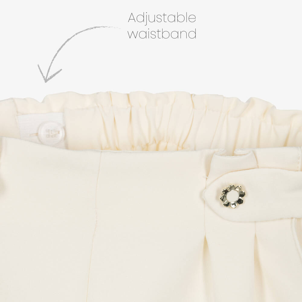 Mayoral-Girls Ivory Crêpe Shorts | Childrensalon Outlet