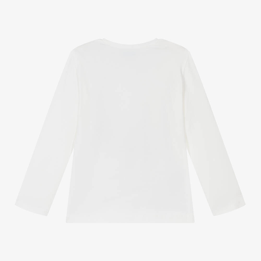 Mayoral-Girls Ivory Eiffel Tower Tee | Childrensalon Outlet