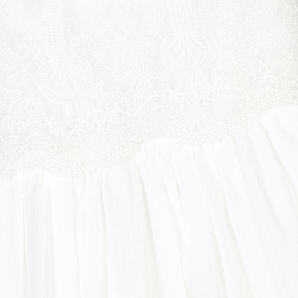 Mayoral-Кремовое платье с вышивкой для девочек | Childrensalon Outlet