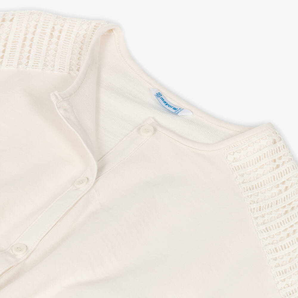 Mayoral-Girls Ivory Ensemble with Shorts | Childrensalon Outlet
