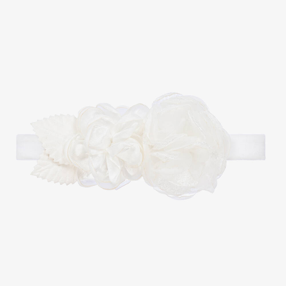 Mayoral - Girls Ivory Flower Headband | Childrensalon