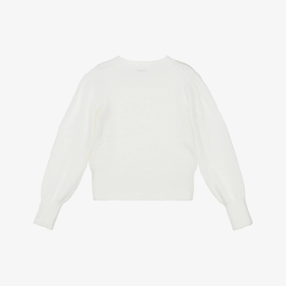 Mayoral-Кремовый пушистый вязаный свитер для девочек | Childrensalon Outlet