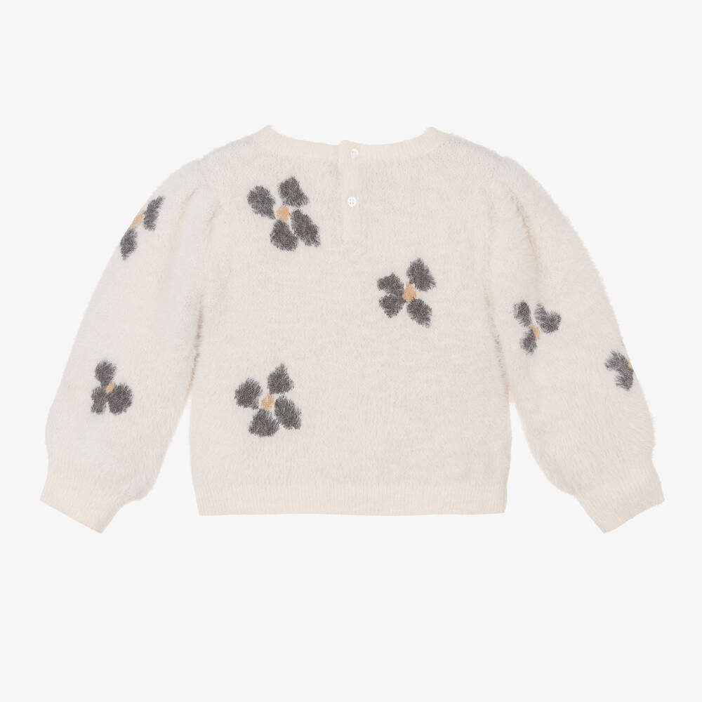 Mayoral-Кремовый пушистый вязаный свитер | Childrensalon Outlet