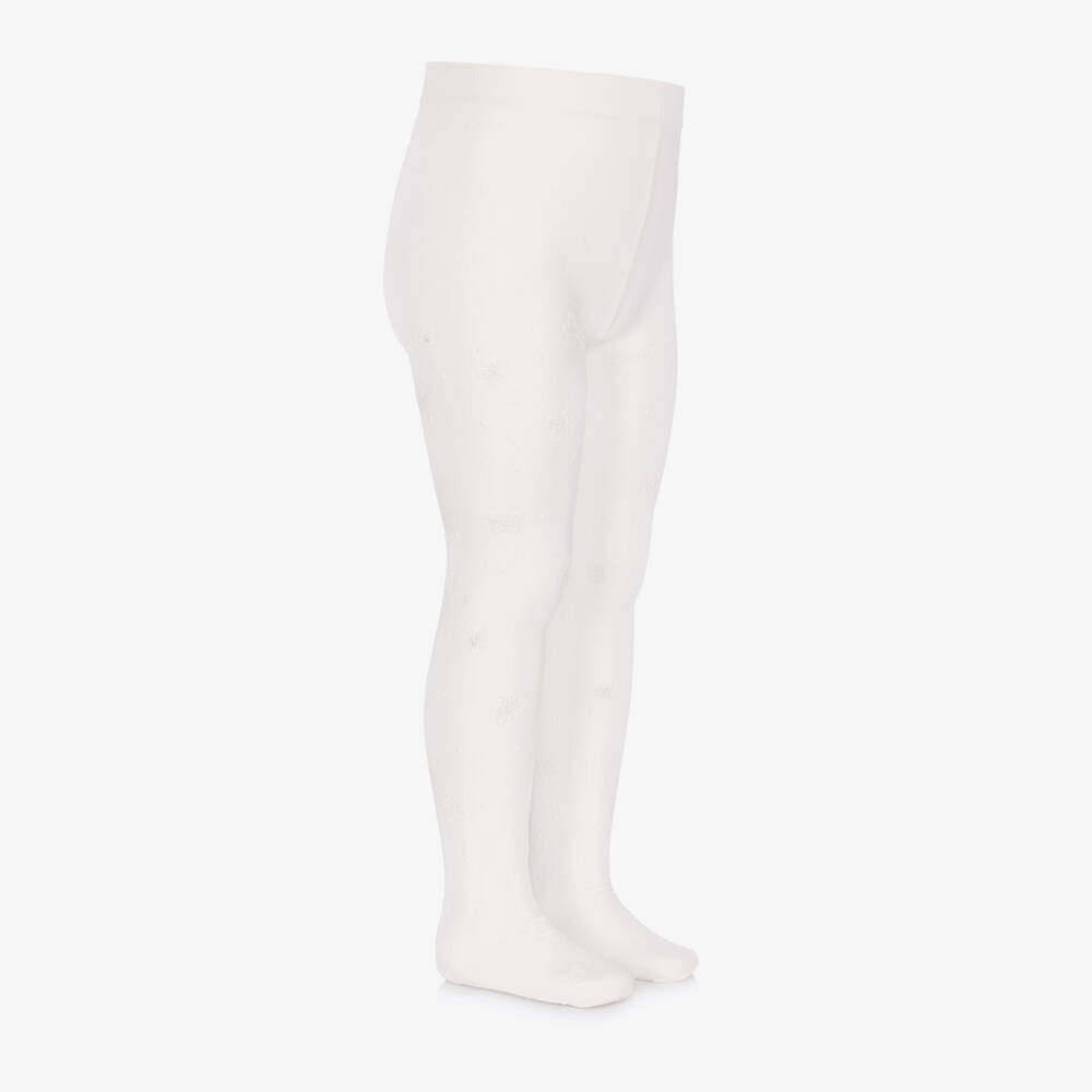 Mayoral-Girls Ivory Flutter Tights | Childrensalon Outlet
