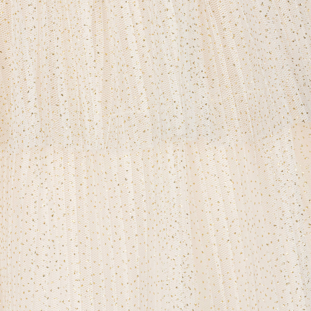 Mayoral-Girls Ivory & Gold Tulle Tutu Skirt | Childrensalon Outlet