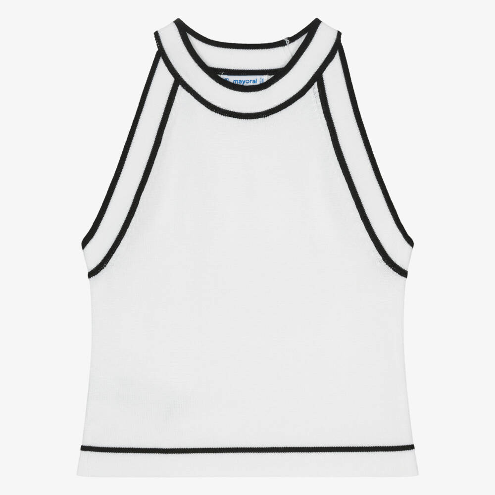 Mayoral-Girls Ivory Halter Knit Tank | Childrensalon Outlet