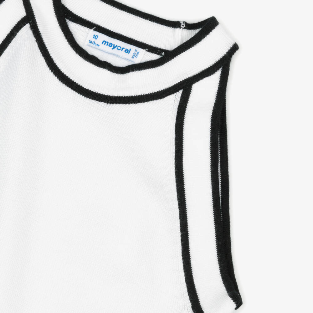 Mayoral-Girls Ivory Halter Knit Tank | Childrensalon Outlet
