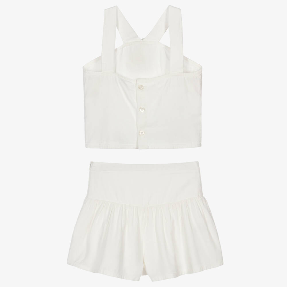 Mayoral-Girls Ivory Halter Short Set | Childrensalon Outlet