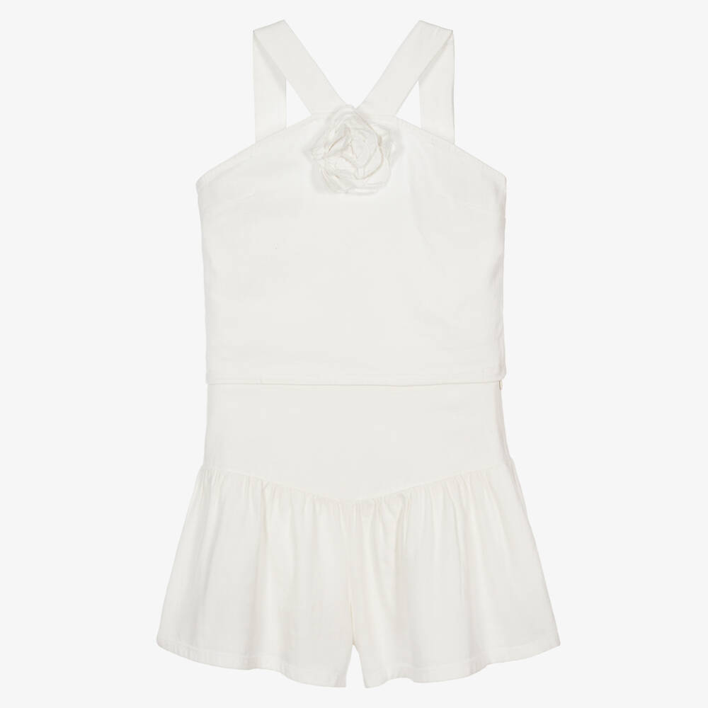 Mayoral-Girls Ivory Halter Short Set | Childrensalon Outlet