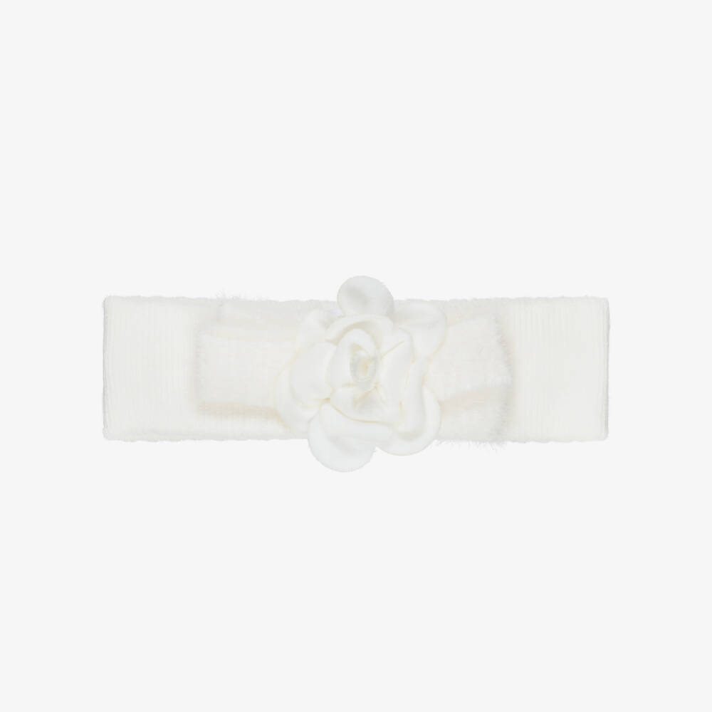 Mayoral Newborn-Girls Ivory Headband with Bow | Childrensalon Outlet