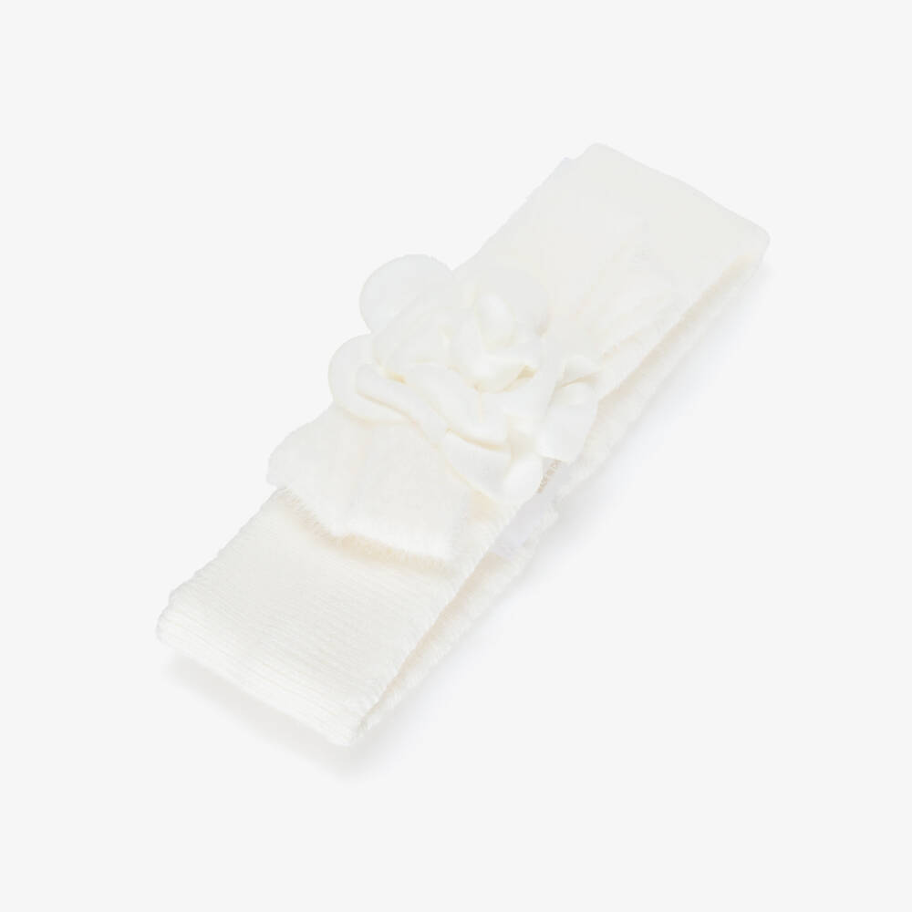 Mayoral Newborn-Girls Ivory Headband with Bow | Childrensalon Outlet