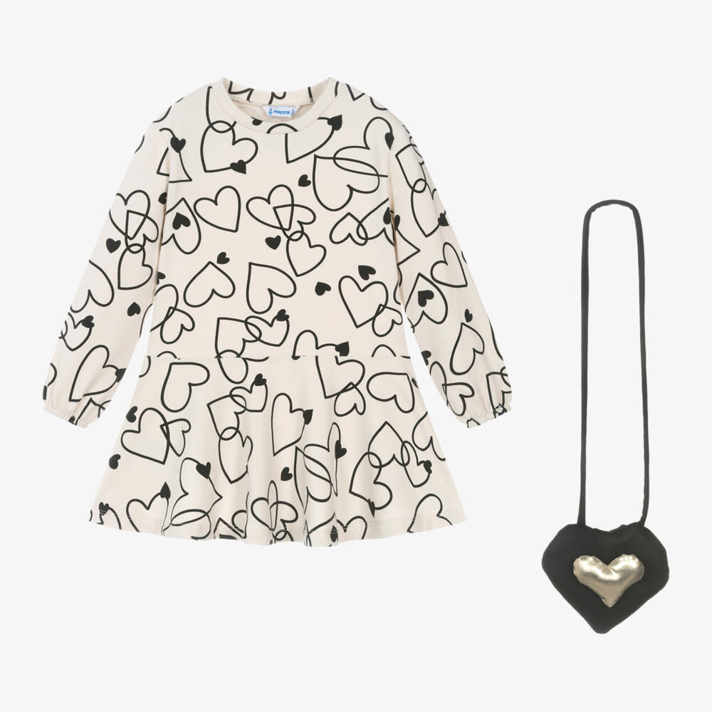 Mayoral-Girls Ivory Heart Ensemble | Childrensalon Outlet