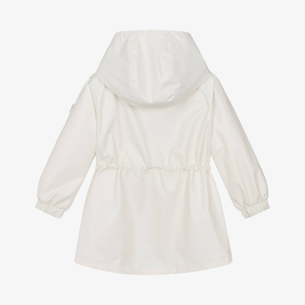 Mayoral-Girls Ivory Hooded Parka Coat | Childrensalon Outlet
