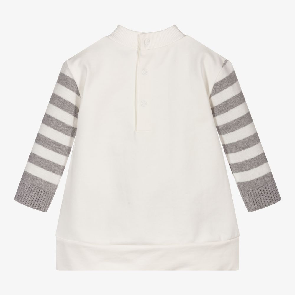 Mayoral-Girls Ivory Jersey Dress | Childrensalon Outlet