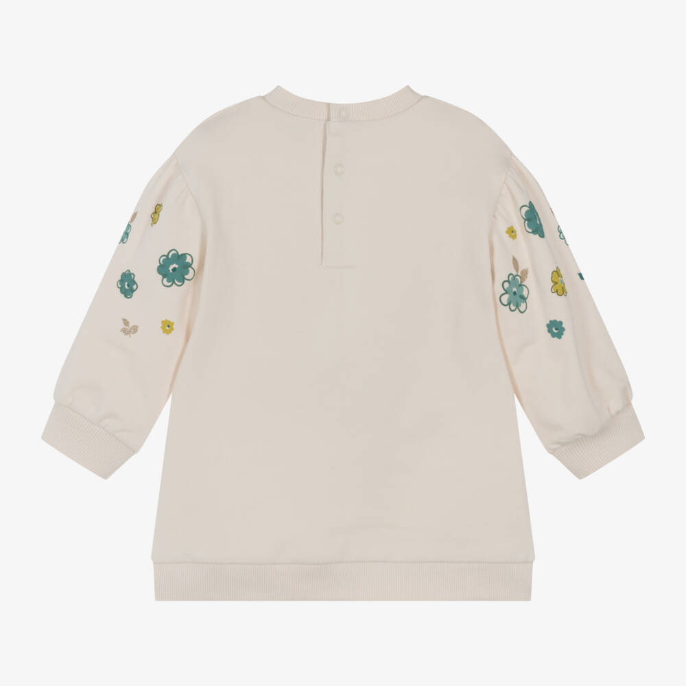 Mayoral-Girls Ivory Jersey Dress | Childrensalon Outlet