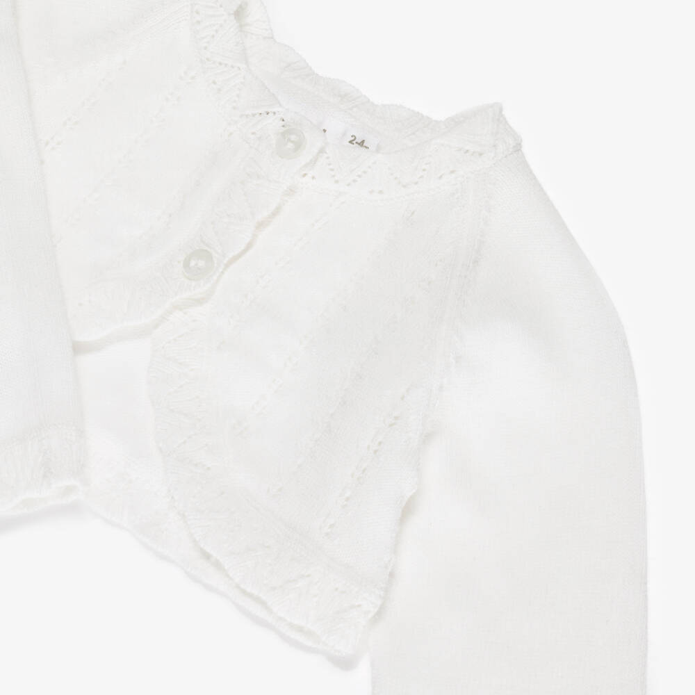 Mayoral Для новорожденных-Girls Ivory Knit Bolero Cardigan | Childrensalon Outlet