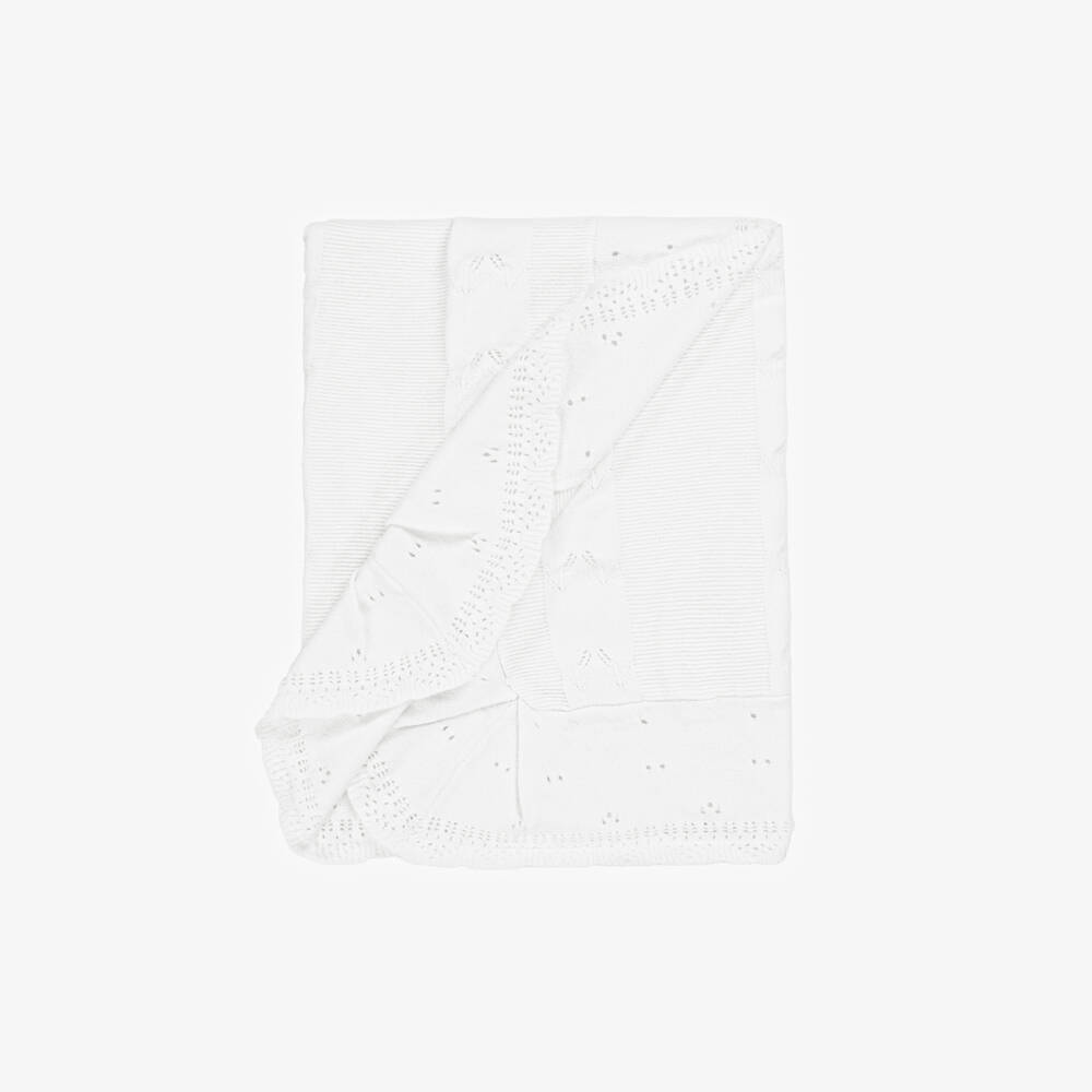 Mayoral Newborn-Girls Ivory Knit Shawl Delight | Childrensalon Outlet