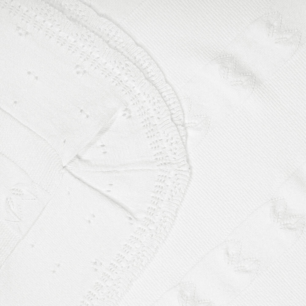 Mayoral Newborn-Girls Ivory Knit Shawl Delight | Childrensalon Outlet