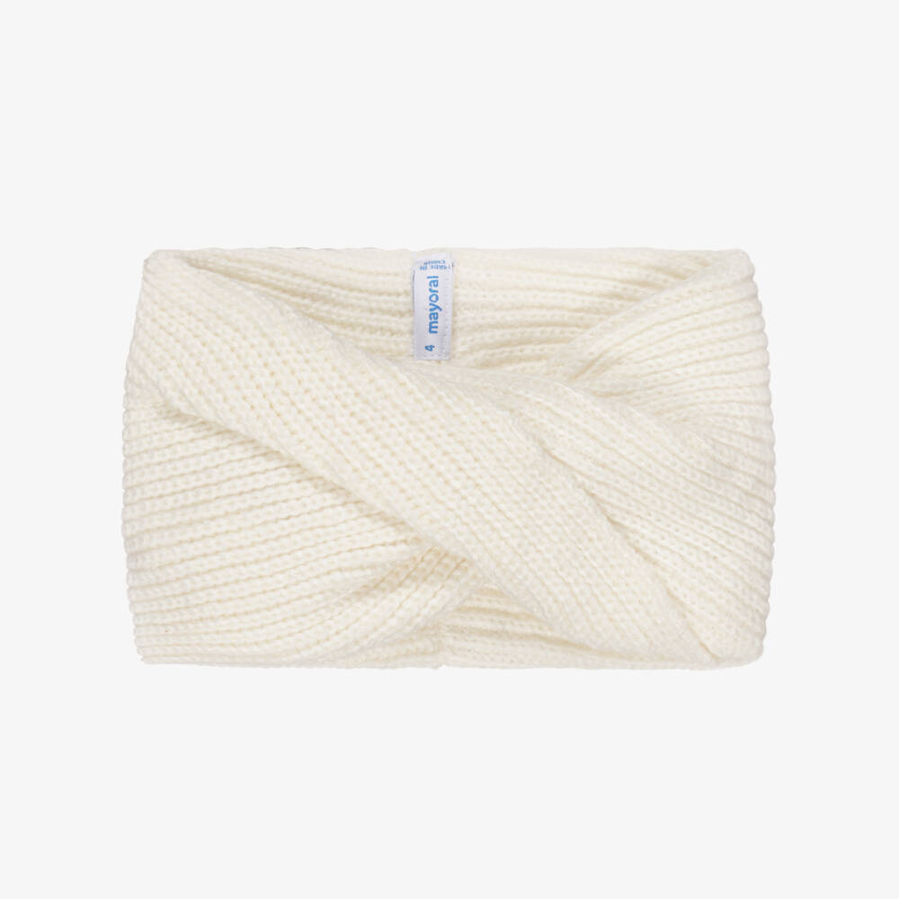 Mayoral-Girls Ivory Knitted Hat, Glove & Scarf Set | Childrensalon Outlet