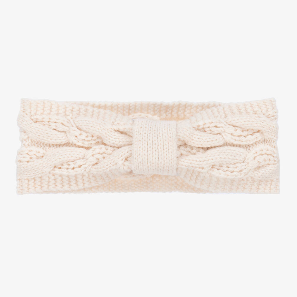 Mayoral - Girls Ivory Knitted Headband | Childrensalon