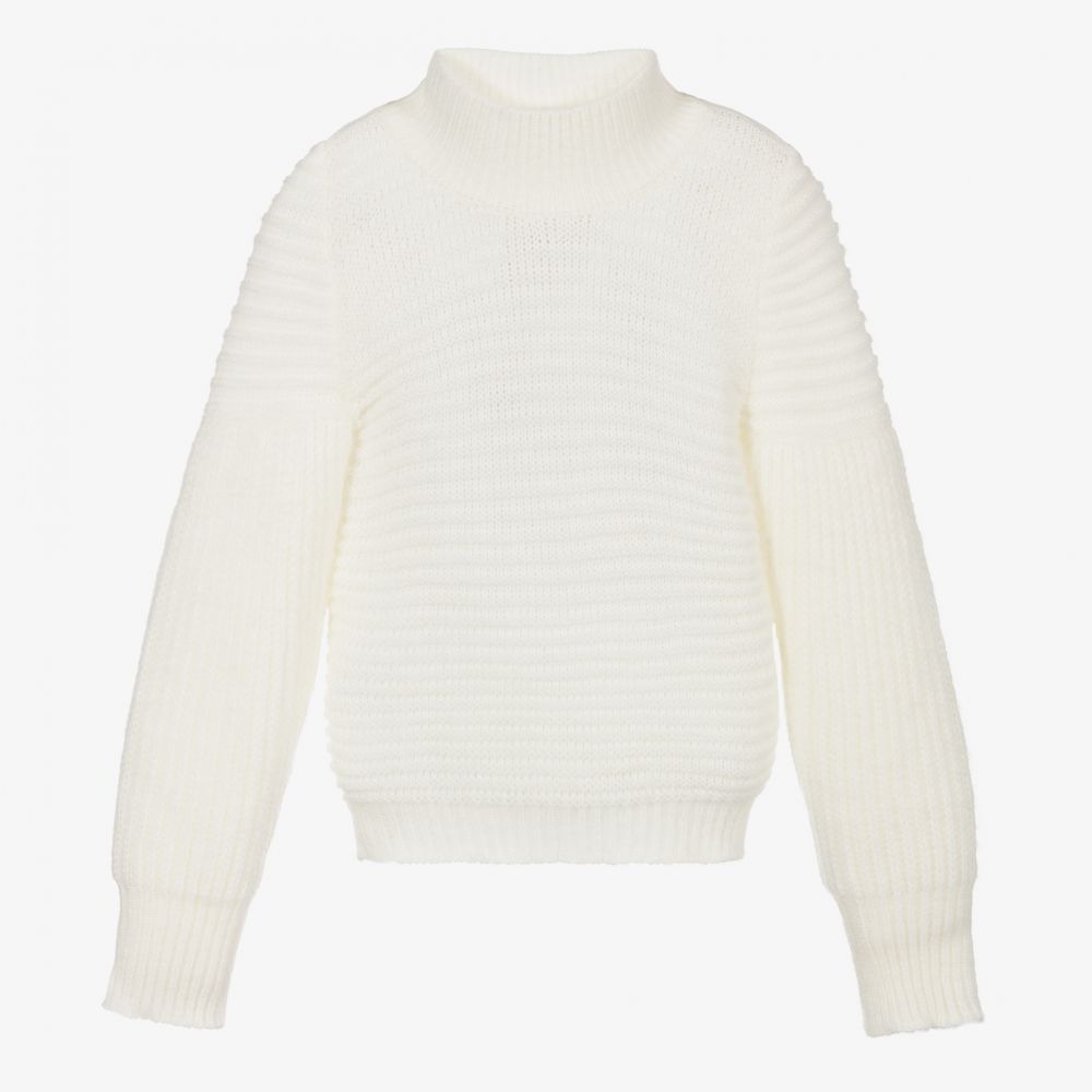 Mayoral - Girls Ivory Knitted Sweater | Childrensalon