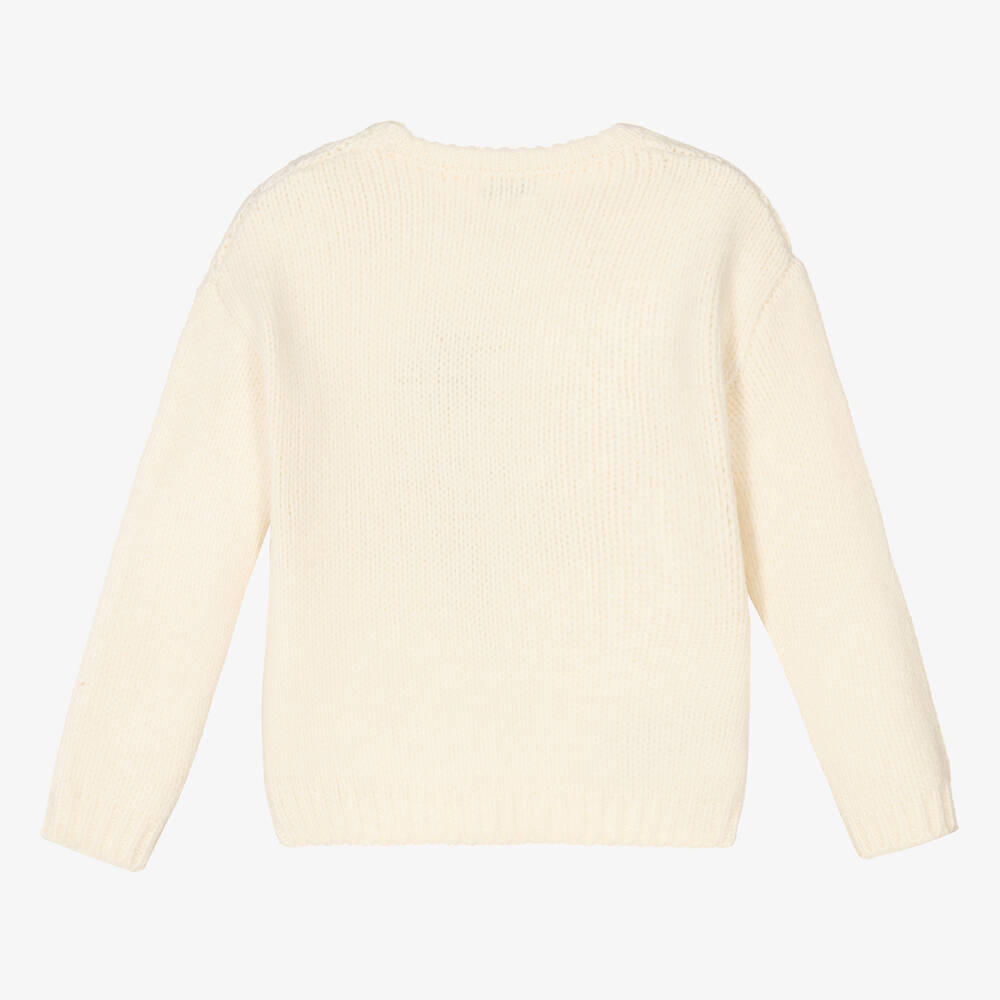 Mayoral-كنزة محبوكة لون عاجي للبنات | Childrensalon Outlet