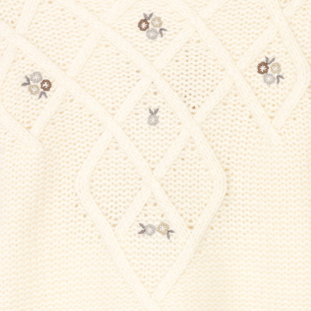 Mayoral-كنزة محبوكة لون عاجي للبنات | Childrensalon Outlet