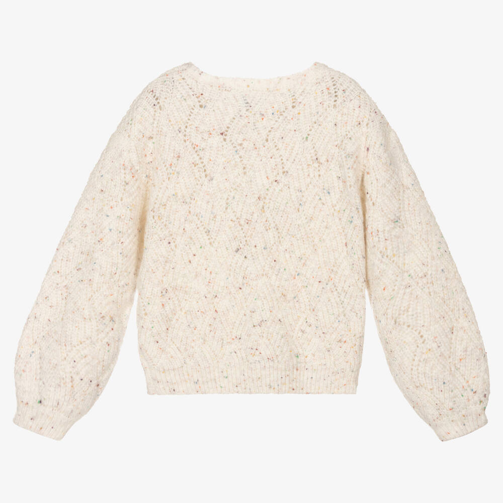 Mayoral-Кремовый вязаный свитер для девочек | Childrensalon Outlet