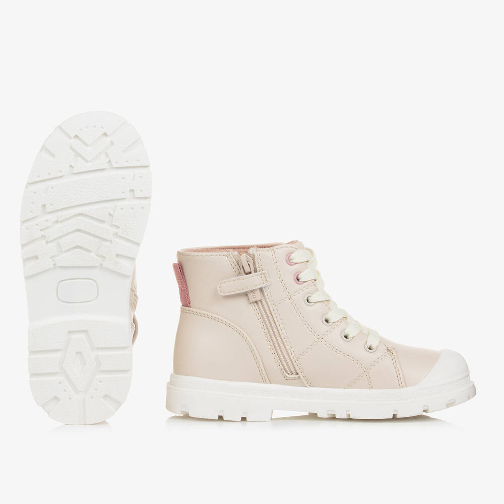 Mayoral-Girls Ivory Lace-Up Ankle Boots | Childrensalon Outlet