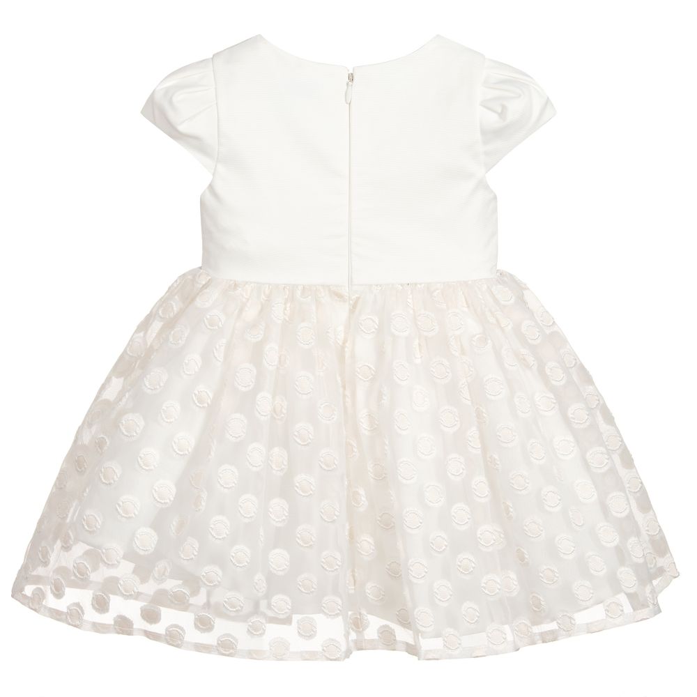 Mayoral-Girls Ivory Organza Dress | Childrensalon Outlet