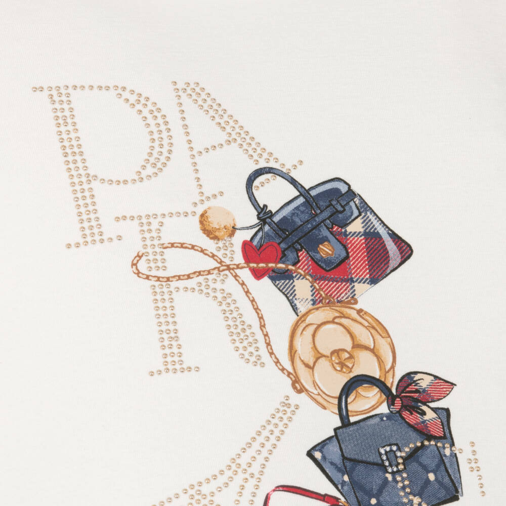 Mayoral-Girls Ivory Paris Roll Neck Top | Childrensalon Outlet