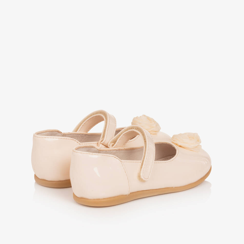 Mayoral-Girls' Ivory Patent Floral Pumps | Childrensalon Outlet