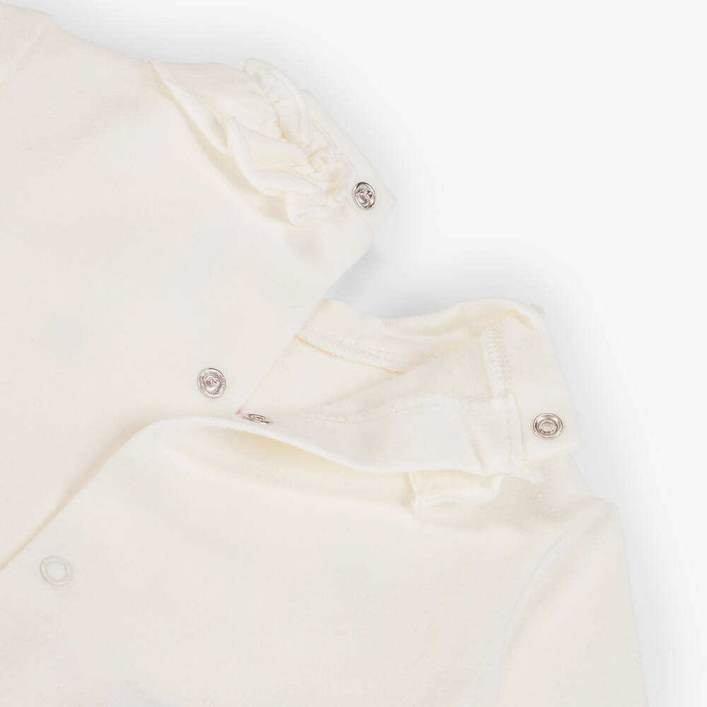 Mayoral Newborn-Girls Ivory & Pink 2 Piece Babygrow with Dots | Childrensalon Outlet