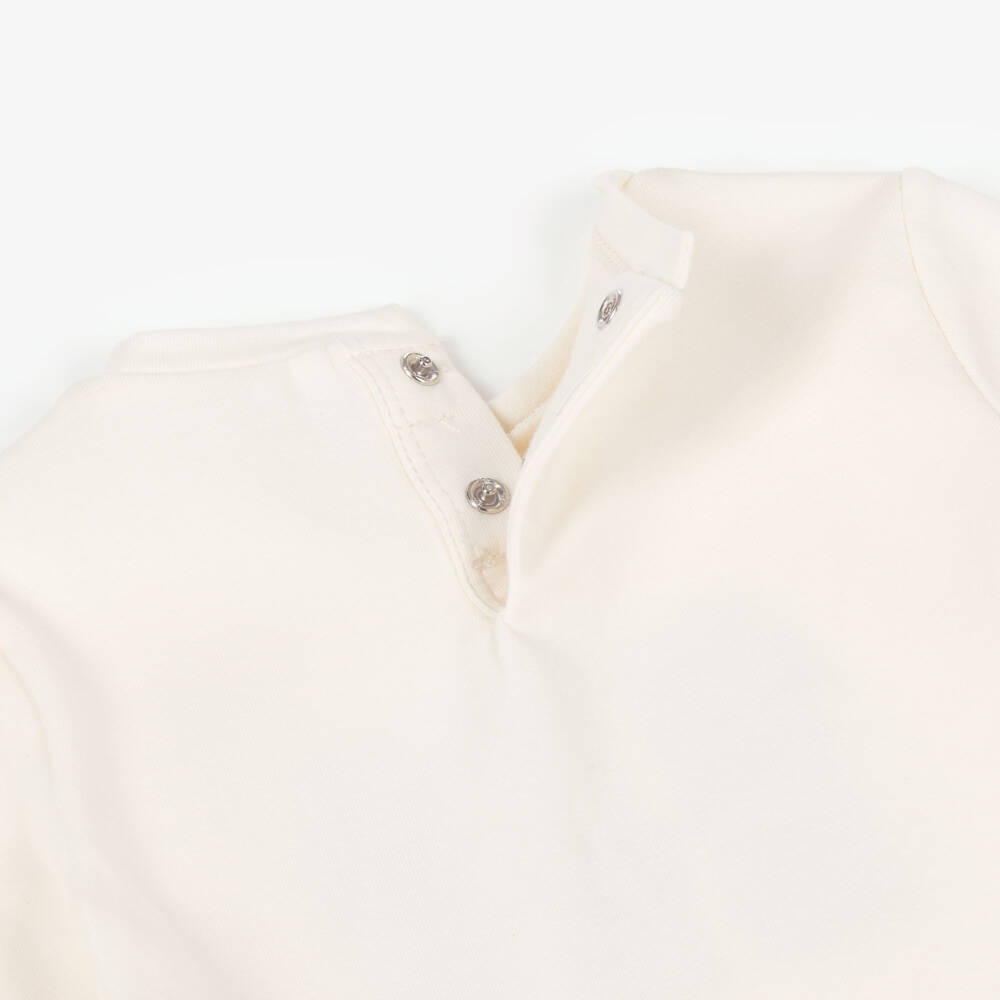 Mayoral-Girls Ivory & Pink Floral Cotton Leggings Set | Childrensalon Outlet