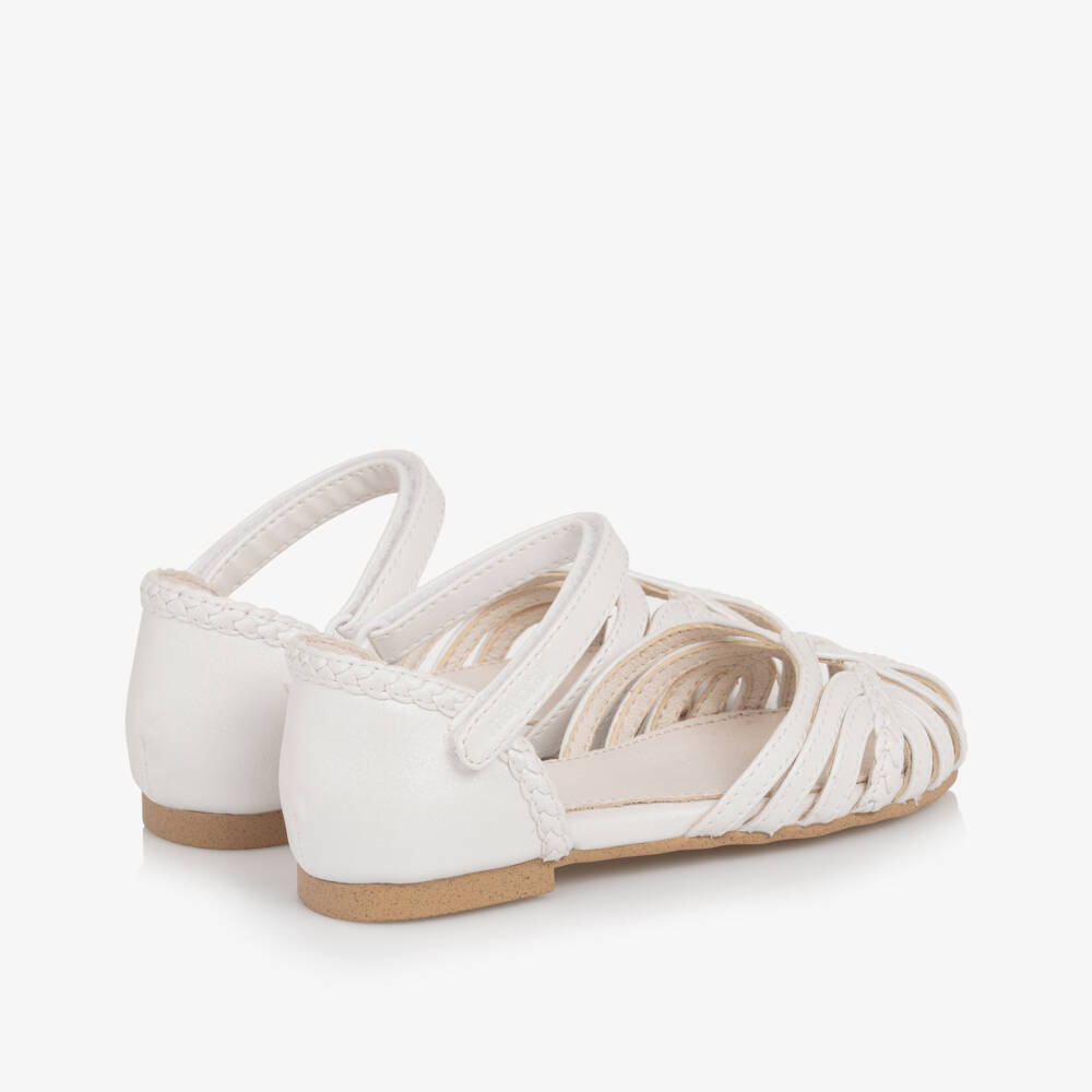 Mayoral-Girls Ivory Plait Strap Sandals | Childrensalon Outlet