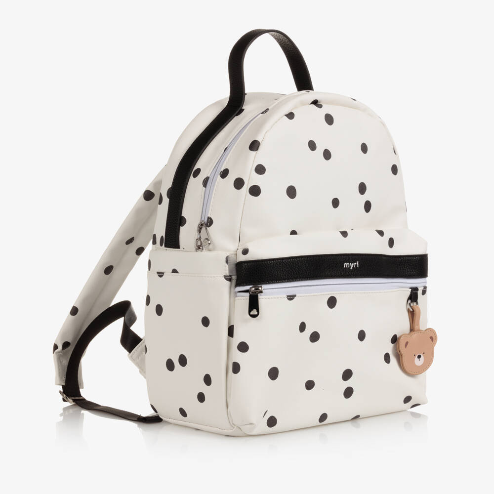 Mayoral-Girls Ivory Polka Dot Backpack | Childrensalon Outlet