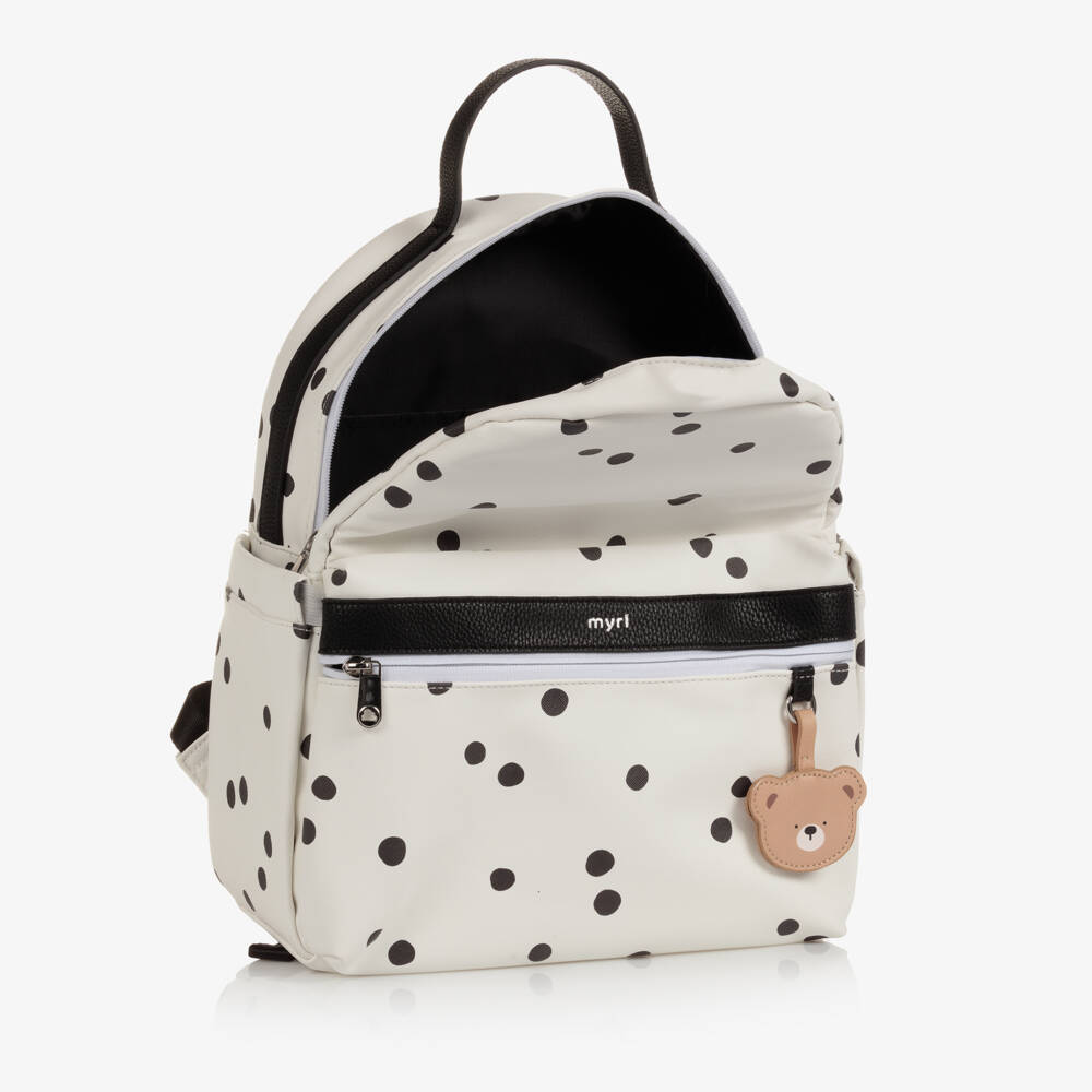 Mayoral-Girls Ivory Polka Dot Backpack | Childrensalon Outlet
