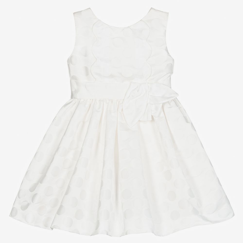 Mayoral - Girls Ivory Polka Dot Dress | Childrensalon