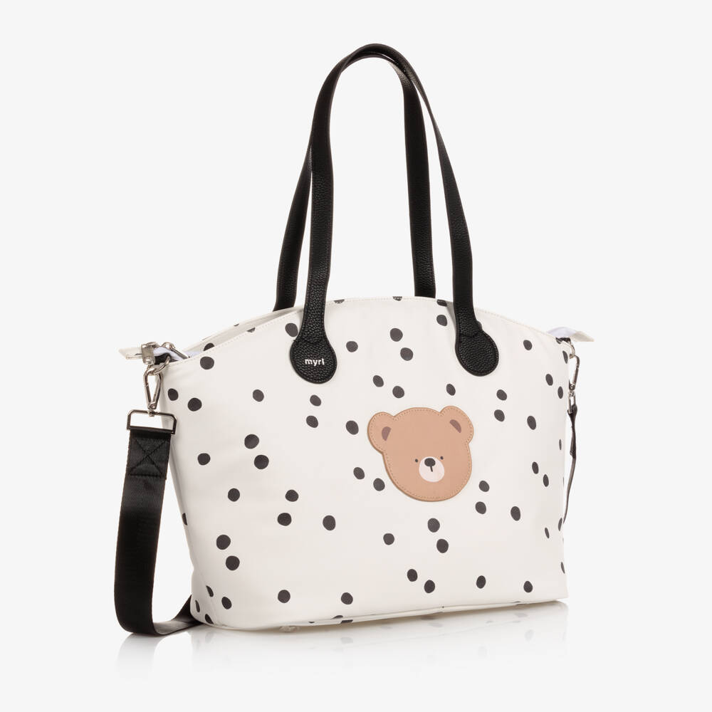 Mayoral-Girls Ivory Polka Dot Nappy Bag | Childrensalon Outlet