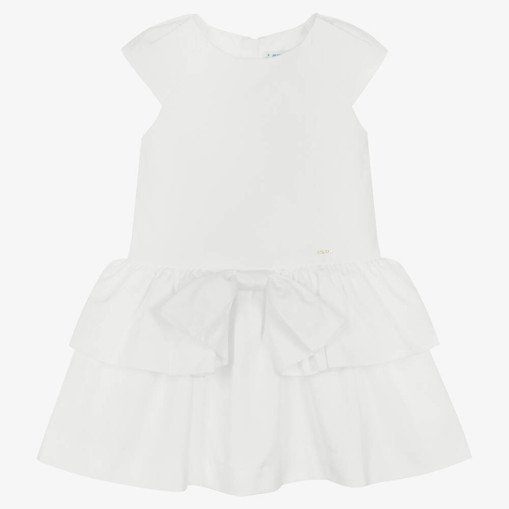 Mayoral-Girls Ivory Ruffle Dress | Childrensalon Outlet