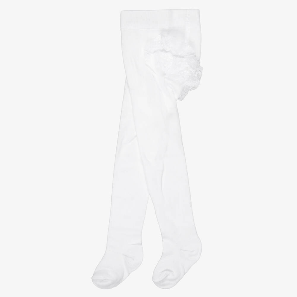 Mayoral Newborn-Girls Ivory Ruffled Hosiery | Childrensalon Outlet