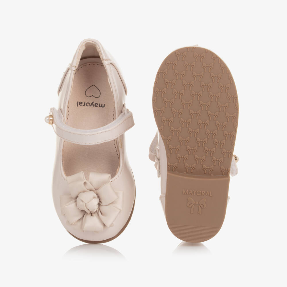 مايورال-حذاء جلد صناعي لامع لون عاجي للبنات | Childrensalon Outlet