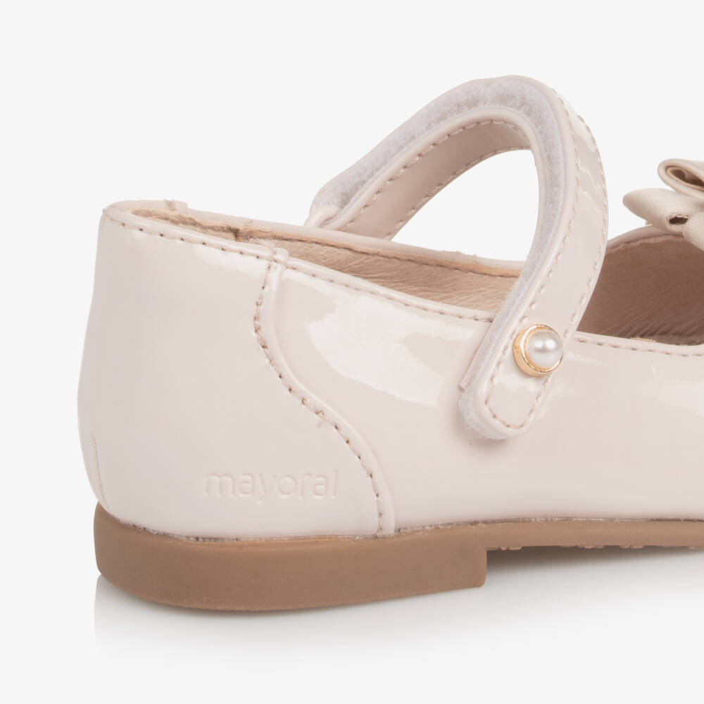 مايورال-حذاء جلد صناعي لامع لون عاجي للبنات | Childrensalon Outlet