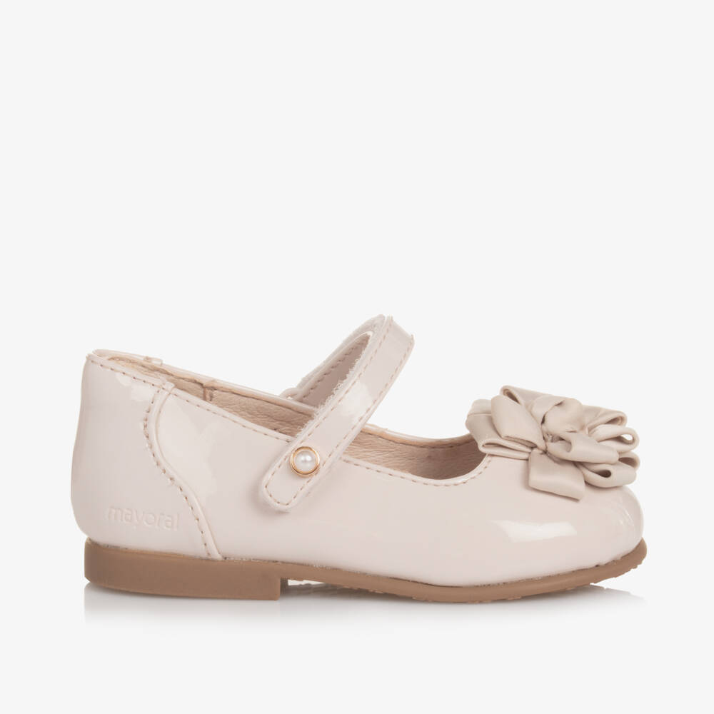 مايورال-حذاء جلد صناعي لامع لون عاجي للبنات | Childrensalon Outlet