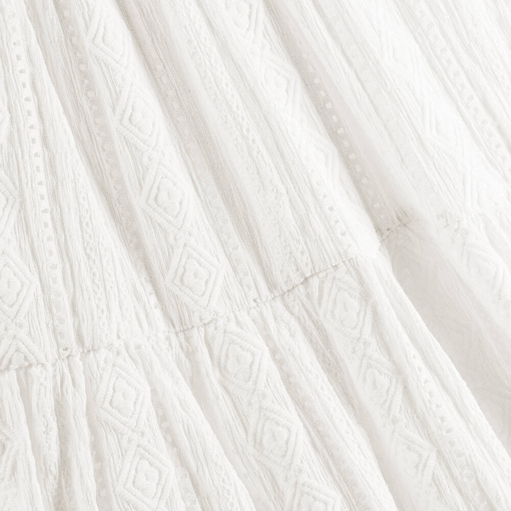 Mayoral-Girls Ivory Sleeveless Patterned Dress | Childrensalon Outlet